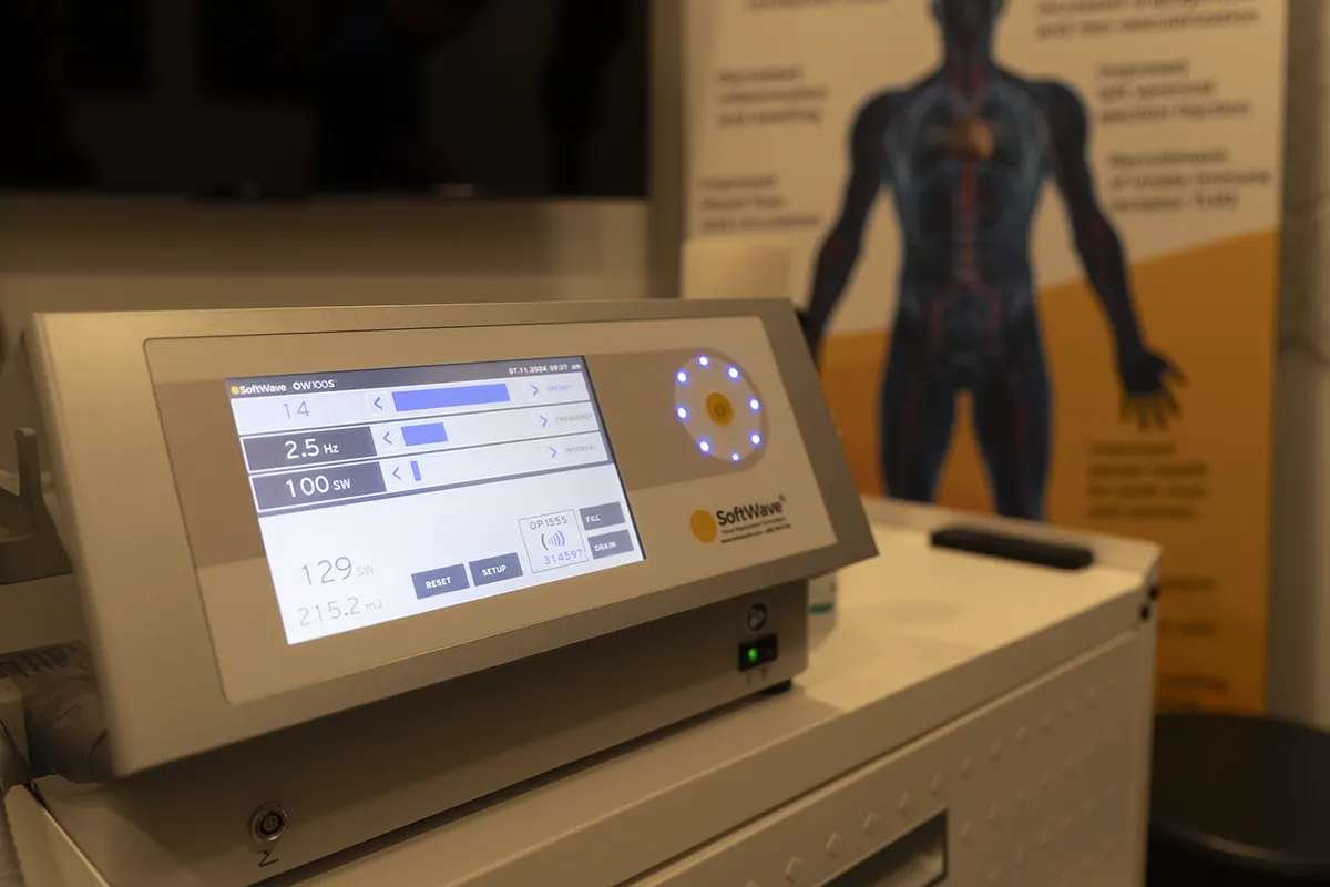 SoftWave therapy device at White Bison Well-Being